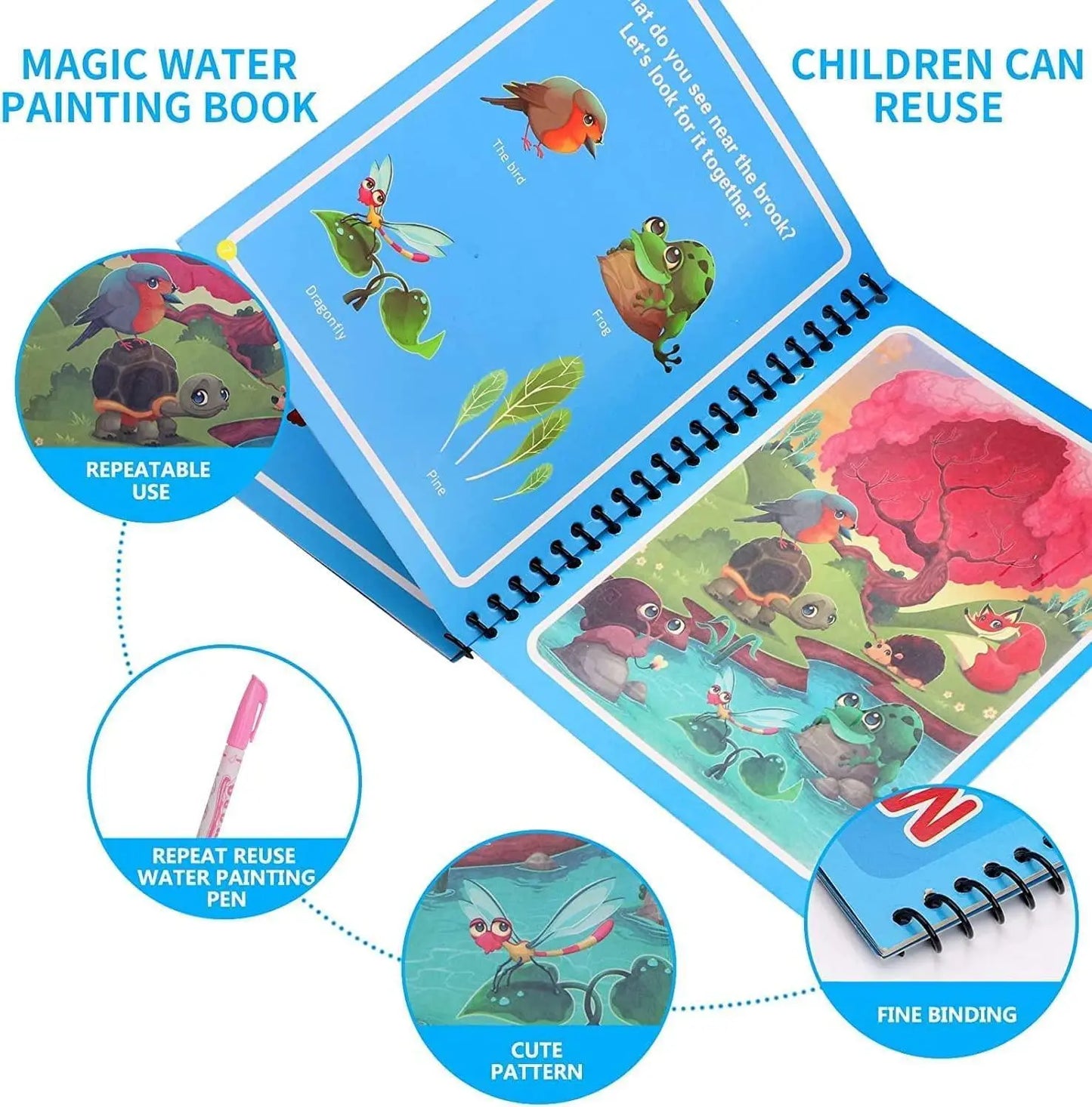 Magic Water Quick Dry Book (pack of 4)