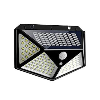 Solar Light 100 LED Motion Sensor Light 4 Side Bright Light with Dim Mode - Security Lamp for Home