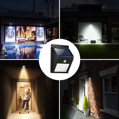 20 LED Bright Outdoor Solar Lights with Motion Sensor Solar Powered Wireless