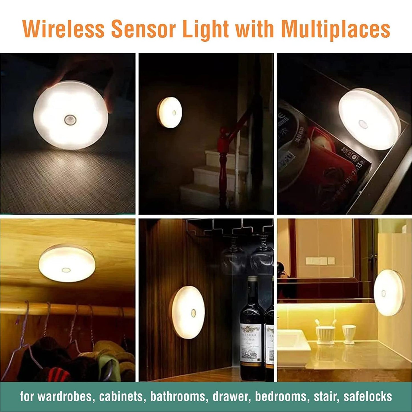 Wireless Motion Sensor Lights for The Home (Pack of 1)