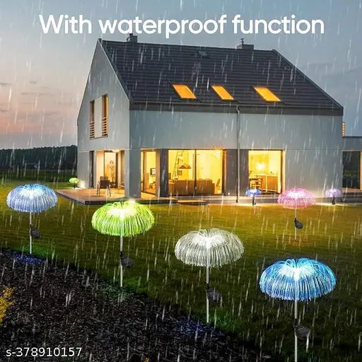 Solar Jellyfish Light Garden Solar Lamp Outdoor 7 Color Changing Waterproof Solar Light (Pack of 2)