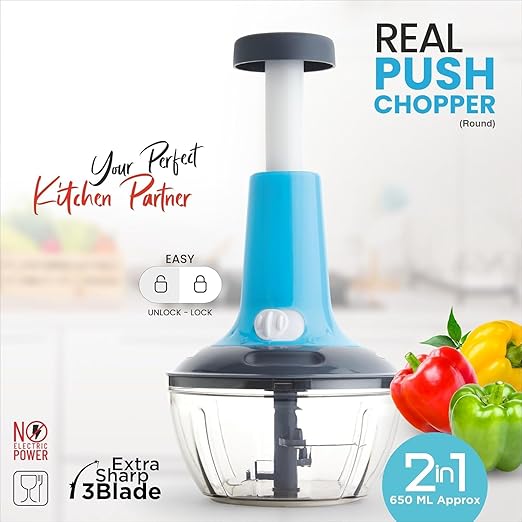 Perfect 650ml Vegetable Chopper with Sharp Blade Vegetable & Fruit Chopper (Pack of 1)